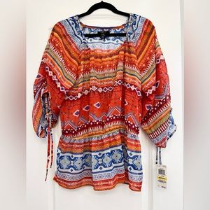 NWT | Style & Co. | Women’s Patterned Blouse | Size Medium | Multi-color
